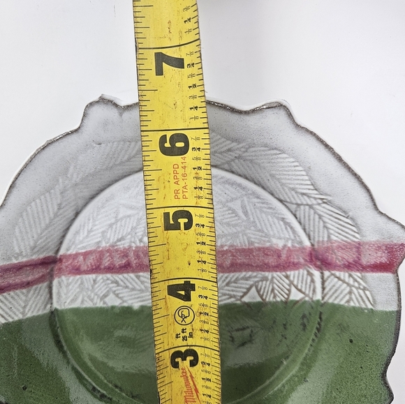 Hand made 7 Inch glazed clay plate - Picture 5 of 5